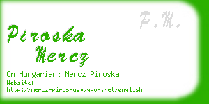 piroska mercz business card
